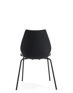 Maui stol med svarta stålben 2-pack