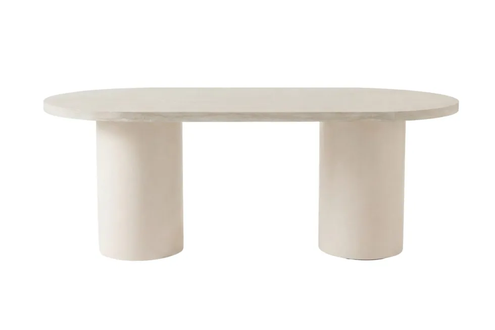 Narvik Ovala Matbord 200 × 100 Beige