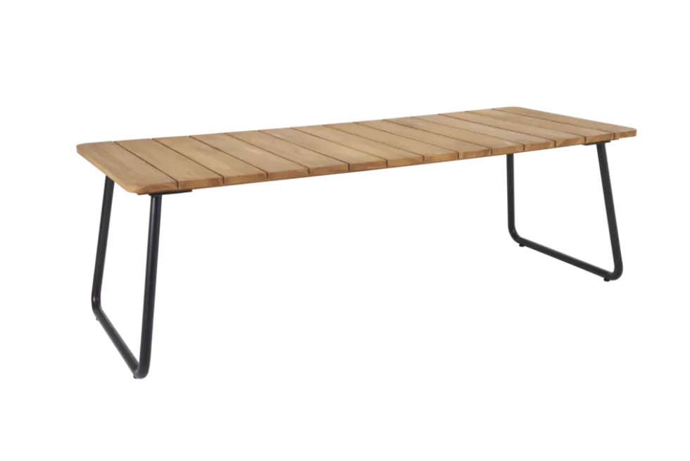 Nolli matbord Svart/teak 175 90 cm
