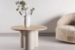 Olivia Soffbord ⌀80 Whitewash