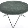 O Table soffbord Indigo grön, svartlackerat underrede