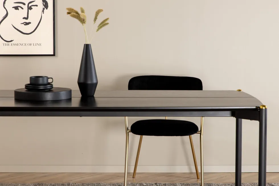 Pelle Rektangulära Matbord 190 x 90 Black