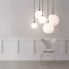 Pendel Capo Ø25 svartstruktur/opal glas