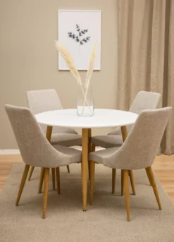 Plaza Runda Matbord ⌀100 White