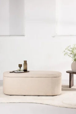 Potenza Ottoman 130 x 47 x 50 Offwhite