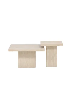 Qvart Soffbord 50 x 50 Beige + Soffbord 80 x 80 Beige