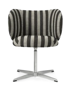 Rico Dining Swivel Louisiana – Sand/Svart Stol