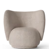 Rico Lounge Swivel Confetti Boucle – Ljusgrå Stol