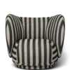 Rico Lounge Swivel Louisiana – Sand/Svart Stol