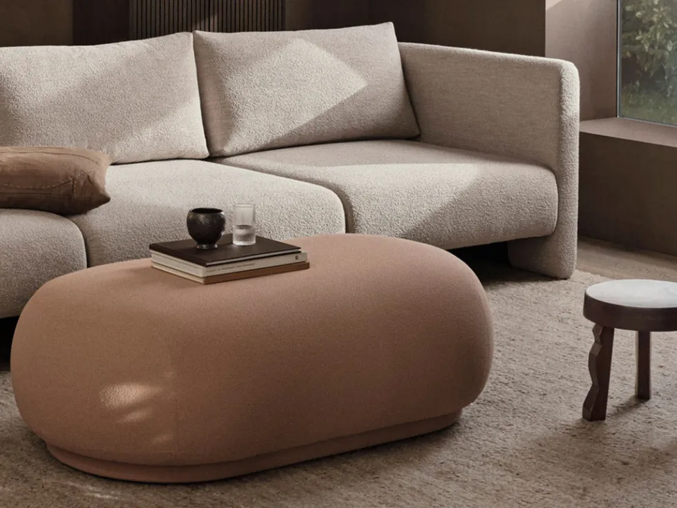 Rico ottoman Grain Fotpall