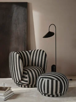 Rico Pouf Louisiana – Sand/Svart Fotpall