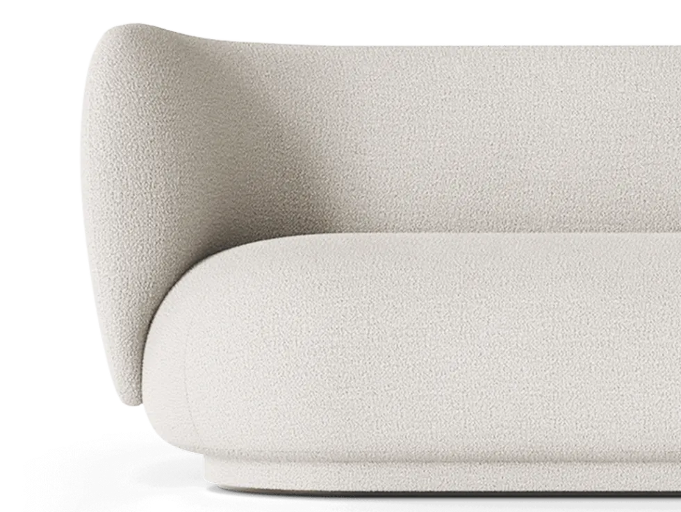 Rico 4-sits Boucle – Off-WhiteWhite Soffa