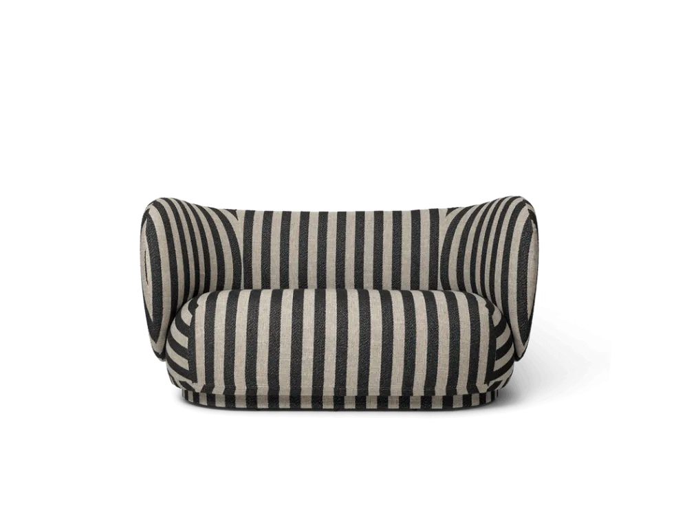 Rico 2-sits Louisiana – Sand/Svart Soffa