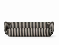 Rico 4-sits Louisiana – Sand/Svart Soffa