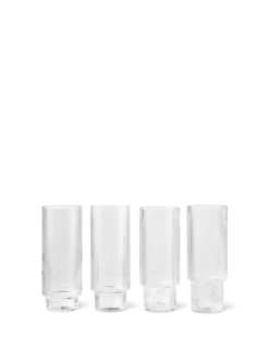 Ripple långt Drink-glas – Set om 4