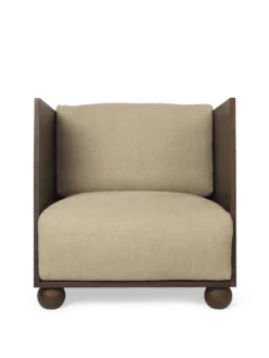 Rum Lounge Chair Rich Linne – Mörkbetsad/Naturlig