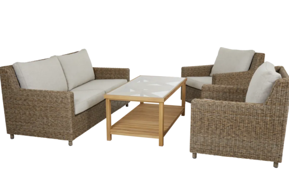 Sandkorn natur 2,5-sits soffa