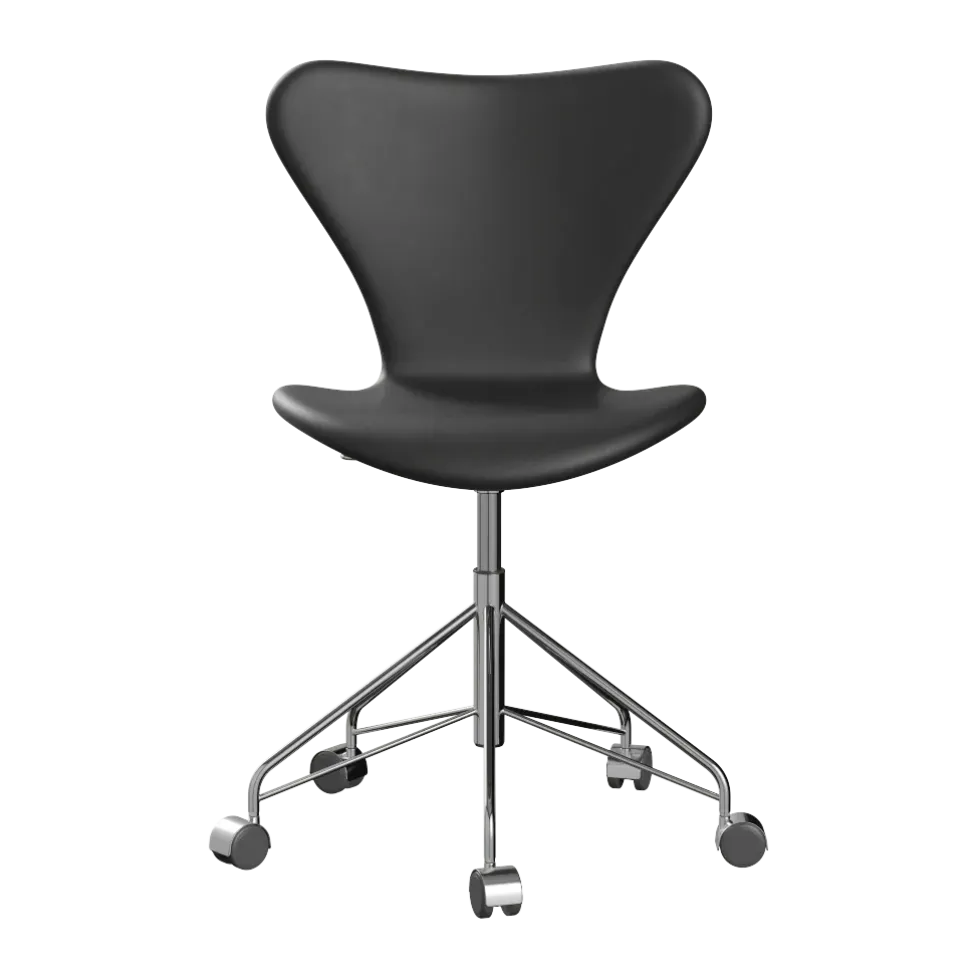 Sjuan 3117 kontorsstol helklädd med mjuka hjul Essential Läder