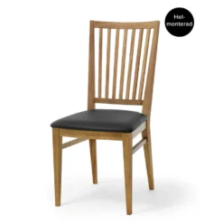 SÄRÖ stol oljad ek, sits klädd läder Madras svart