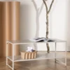 Staal Sidobord 102 x 43 Beige