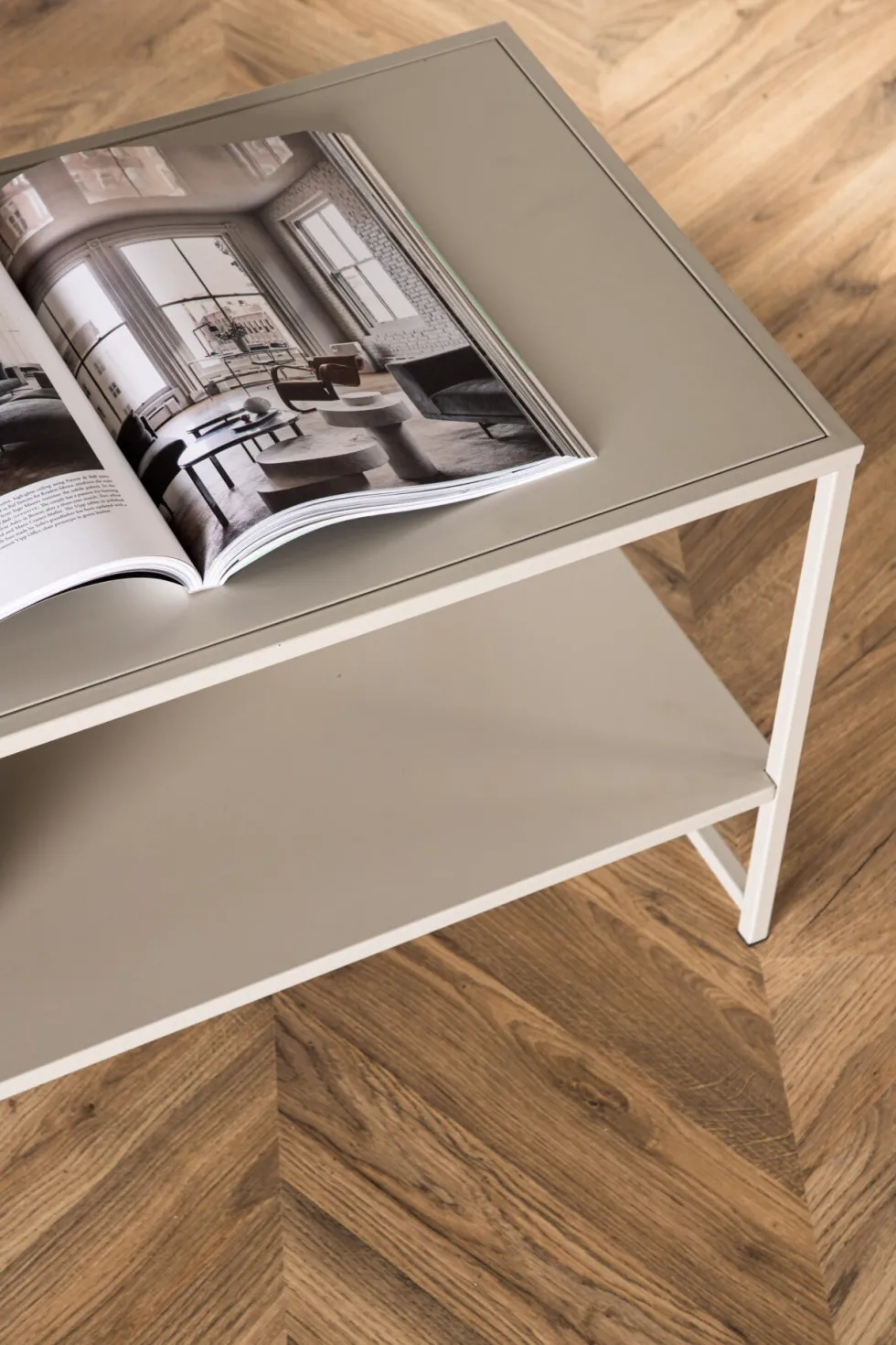 Staal Sidobord 102 x 43 Beige