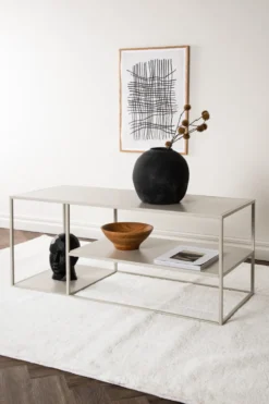 Staal Soffbord 120 x 50 Beige