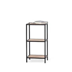STEEL Hylla 76 cm svart metall utan hyllplan