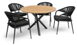 Stol Hillerstorp Ekeryd 4-pack Antracitgrå