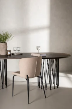 Stone Ovala Matbord 220 x 100 Mocca