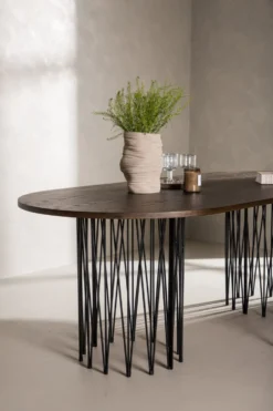 Stone Ovala Matbord 220 x 100 Mocca