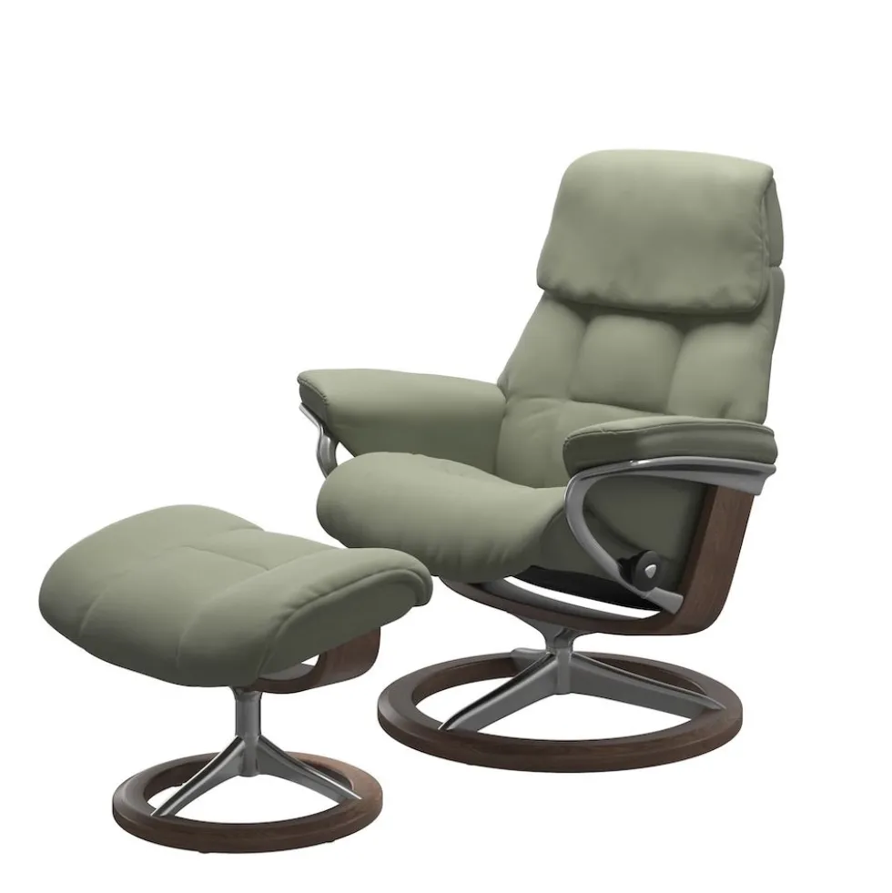 Stressless® Ruby fåtölj & pall signature