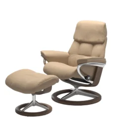Stressless® Ruby fåtölj & pall signature