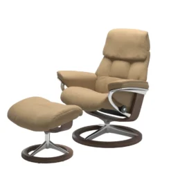 Stressless® Ruby fåtölj & pall signature