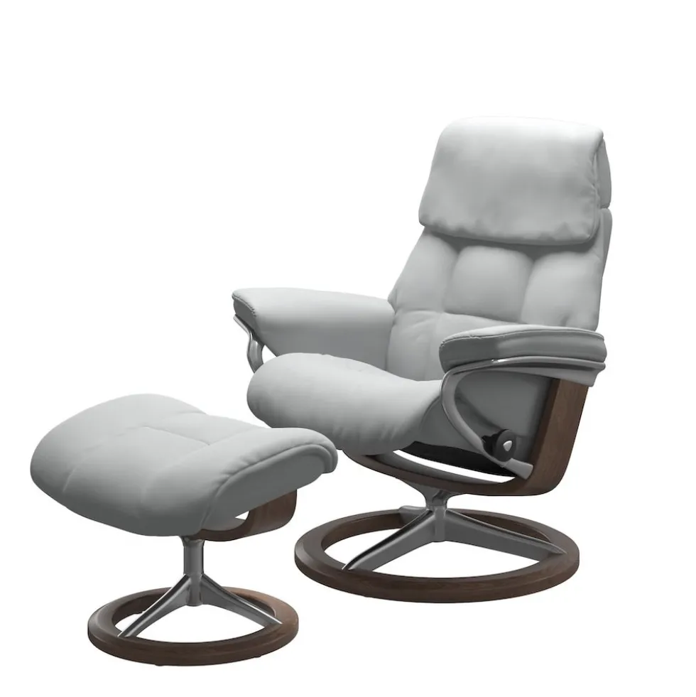 Stressless® Ruby fåtölj & pall signature