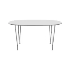 Superellips B612 matbord med laminatskiva och aluminiumkant