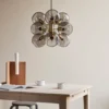 Tage taklampa rökt glas