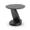 Teak black Oblic side table
