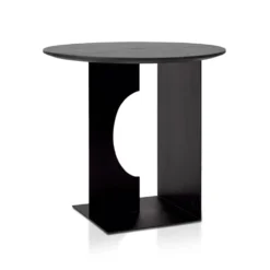 Teak black Oblic side table
