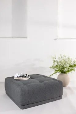 Turin Puff 100 x 40 x 100 Dark Grey