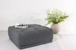 Turin Puff 100 x 40 x 100 Dark Grey