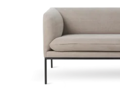 Turn 2-sits bomullslinne – natural Soffa