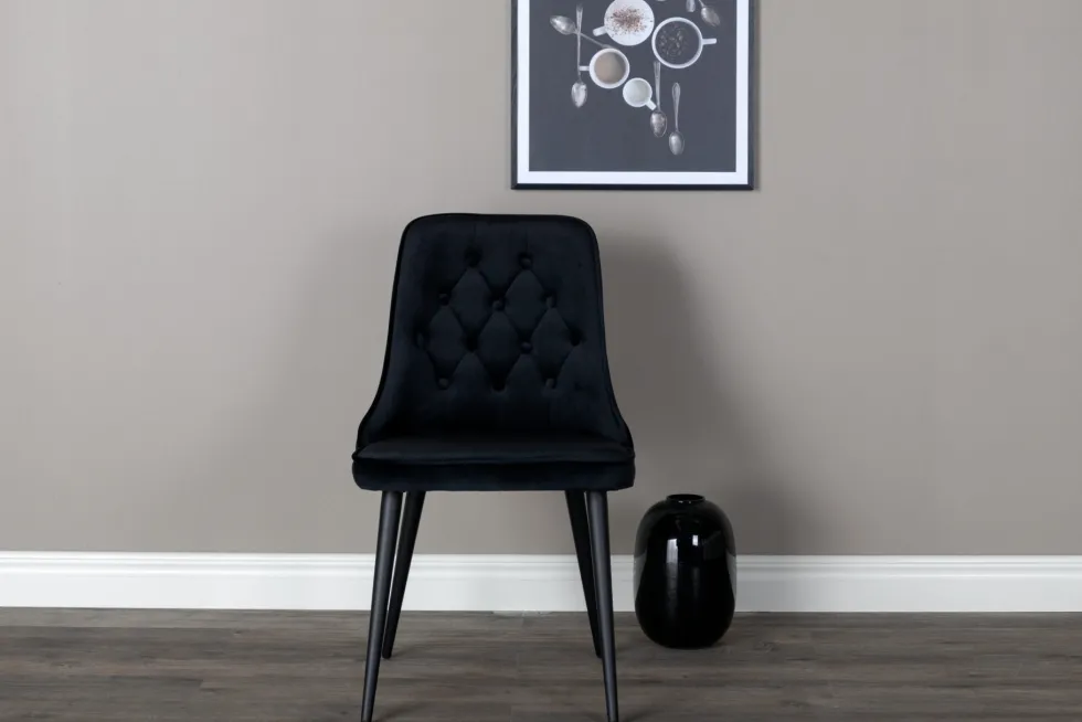 Velvet Deluxe Matstolar Black