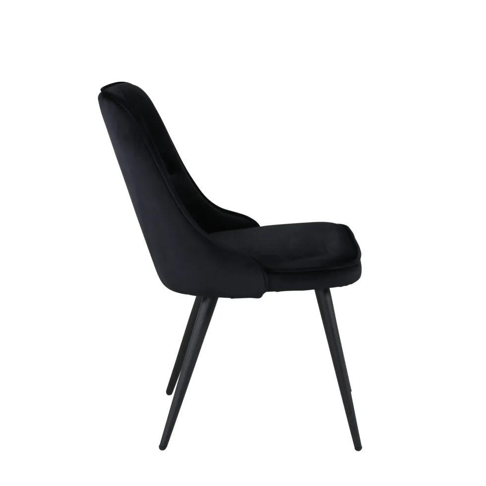 Velvet Deluxe Matstolar Black
