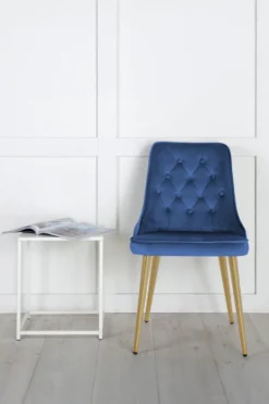 Velvet Deluxe Matstolar Blue