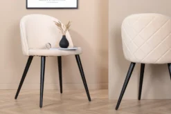 Velvet Matstolar Beige