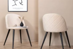 Velvet Matstolar Beige