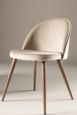 Velvet Matstolar Beige