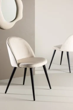 Velvet Matstolar Beige