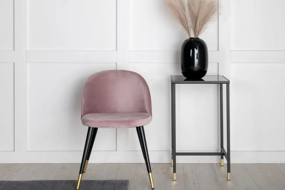 Velvet Matstolar Dammig rosa