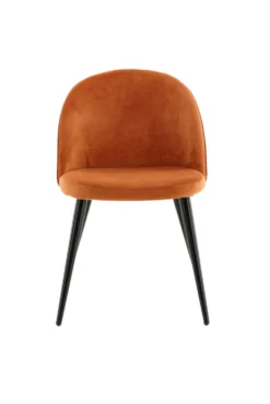 Velvet Matstolar Rostig orange